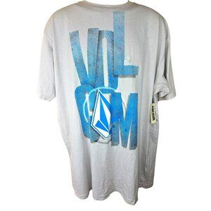 Volcom X PacSun Silver T-Shirt "VOLCOM" Graphic Tee XL Cotton New NWT